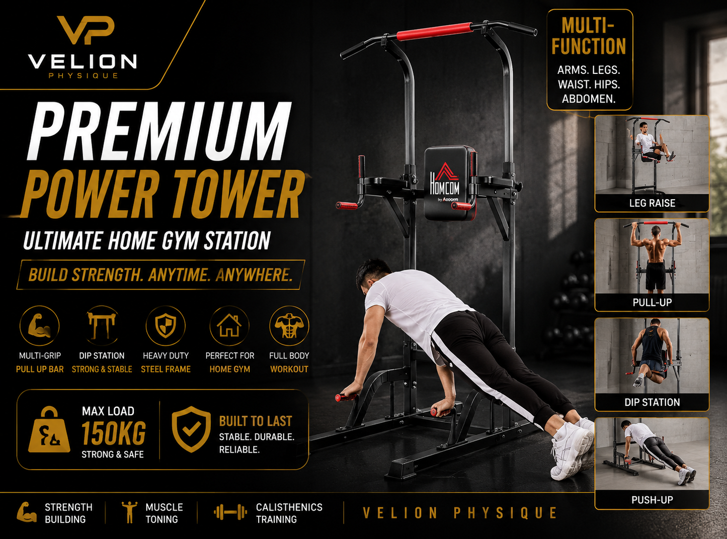 Premium Power Tower | Ultimate Home Gym Station