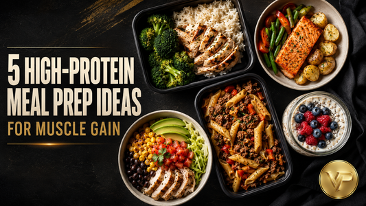 Meal prep containers with chicken, rice and broccoli portioned for the week