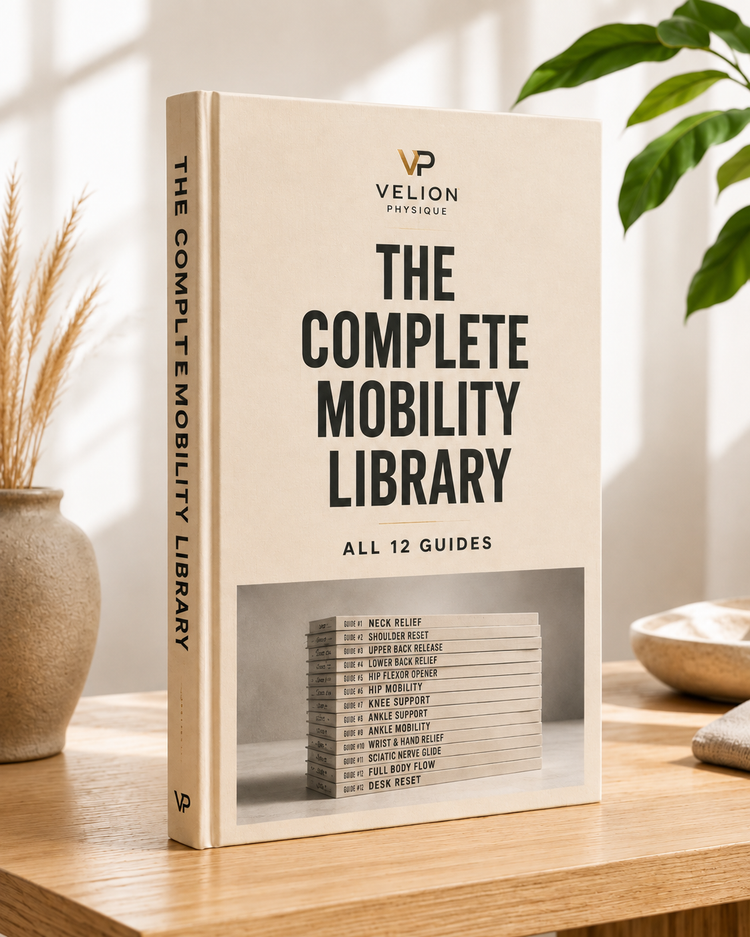Velion Physique guide covers — mobility, fitness and nutrition programmes