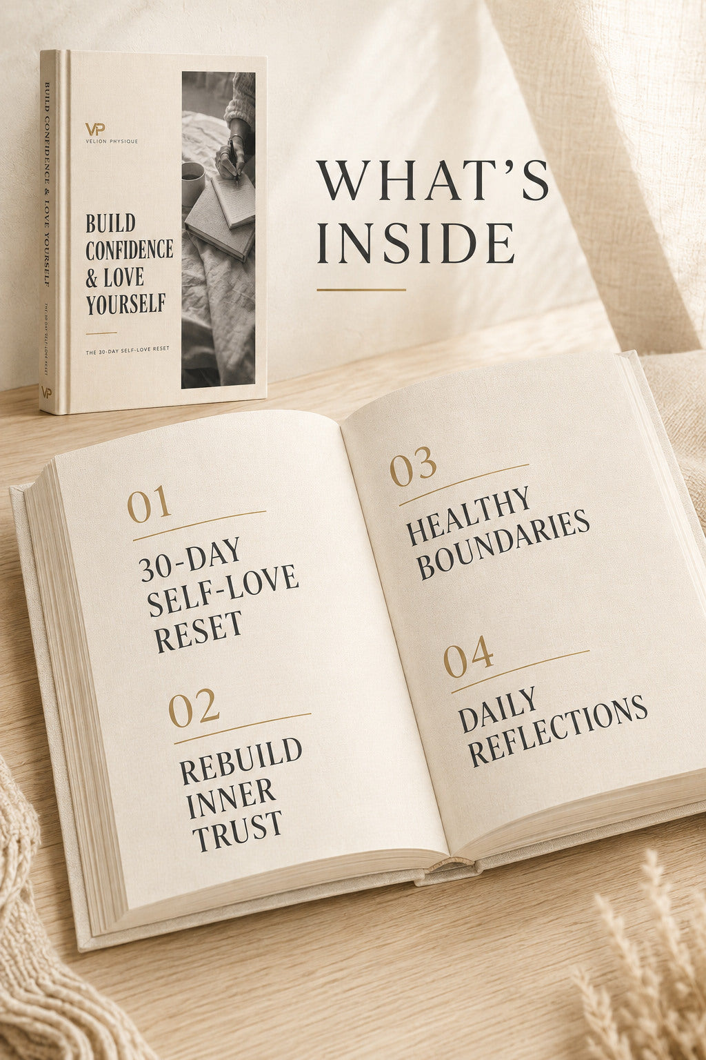 Build Confidence and Love Yourself - preview of what is inside the guide