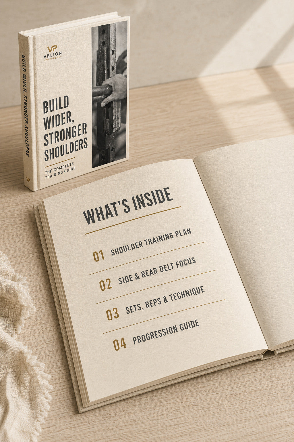 Build Wider, Stronger Shoulders - preview of what is inside the guide