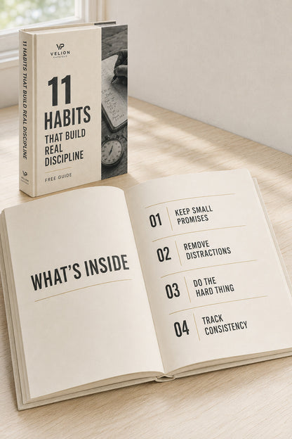 11 Habits That Build Real Discipline - preview of what is inside the free guide