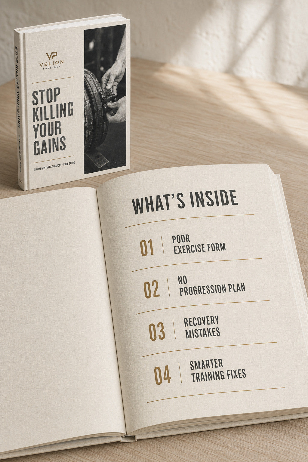 5 Gym Mistakes to Avoid - preview of what is inside the free guide