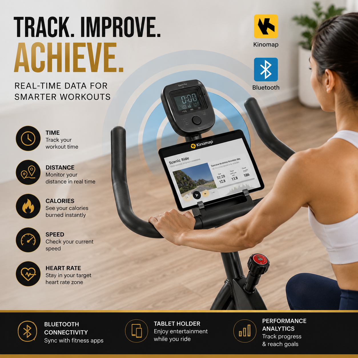 Premium Indoor Exercise Bike | Silent Magnetic Home Cardio Trainer