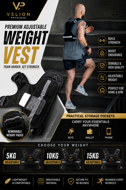 Premium Adjustable Weight Vest | 5KG / 10KG / 15KG