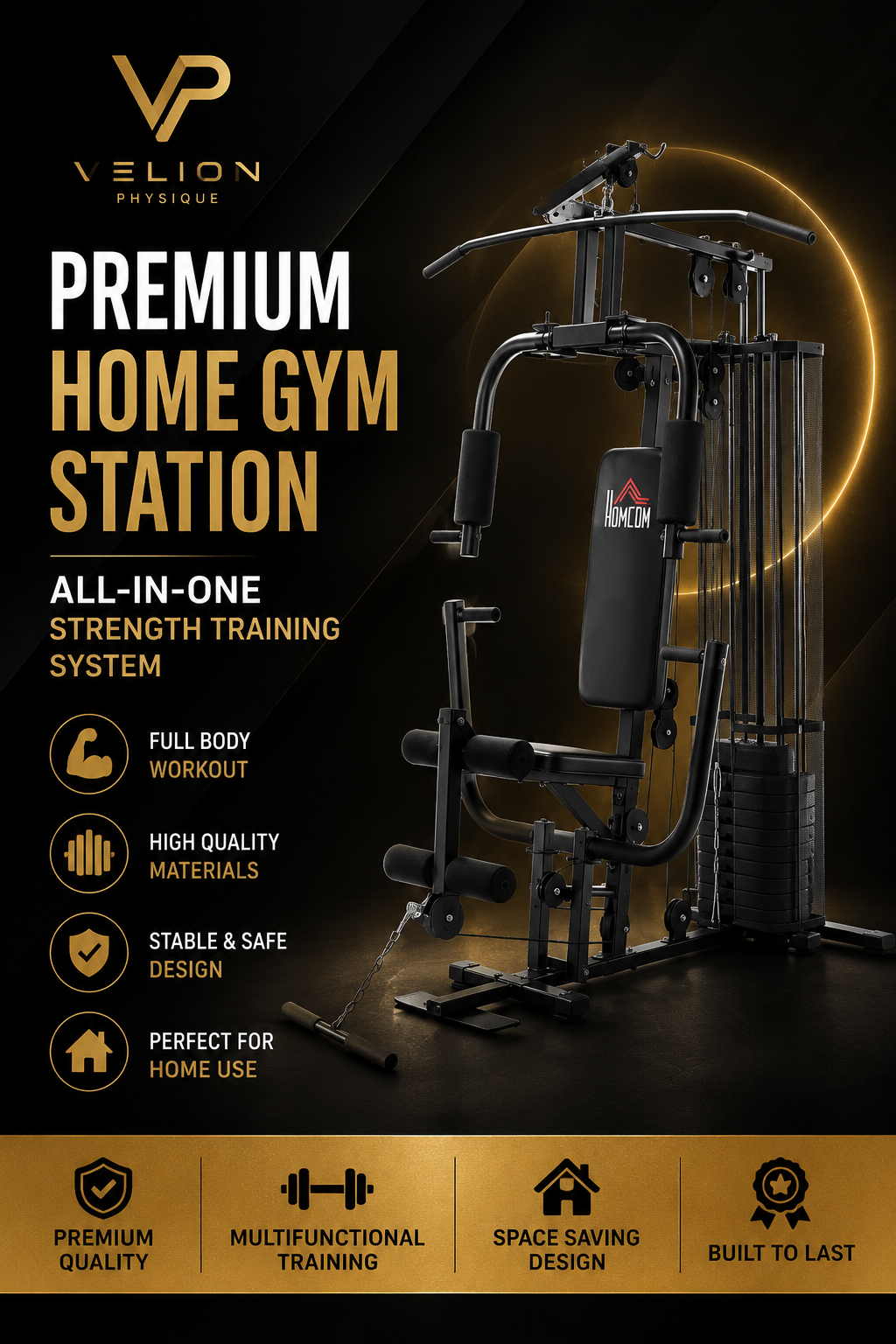 Premium Home Gym Station | All-in-One Strength Training System