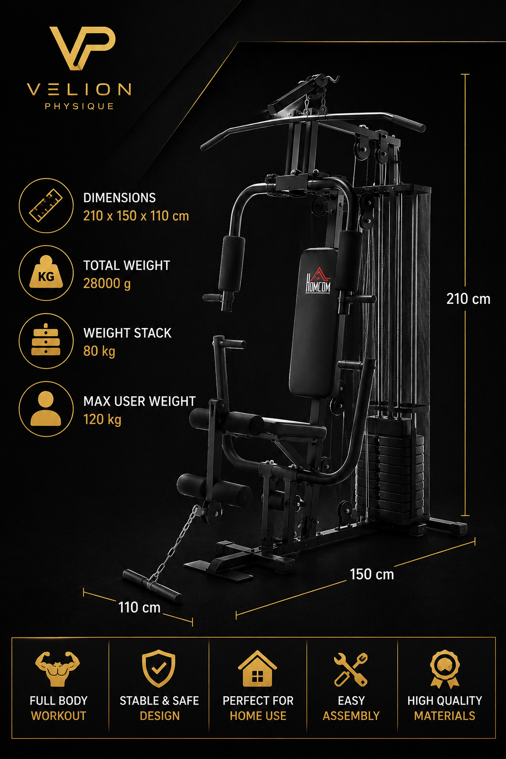 Premium Home Gym Station | All-in-One Strength Training System