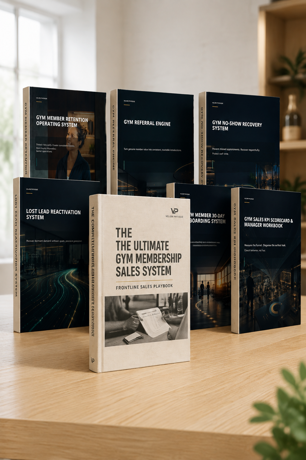 Gym Growth Systems — Complete Operator Library, cover of the full bundle of seven Velion Physique operator playbooks