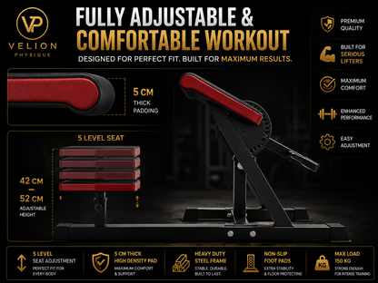 Velion Physique™ Adjustable Preacher Curl Bench | Premium Bicep Training Station