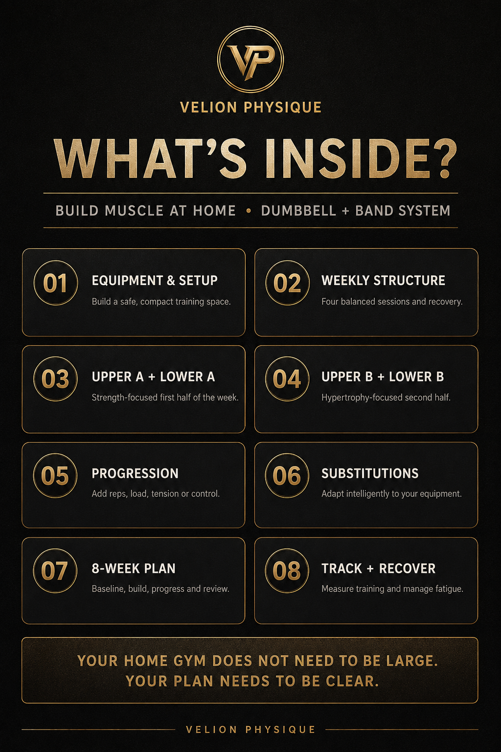 Build Muscle at Home: Complete Dumbbell & Band Training System