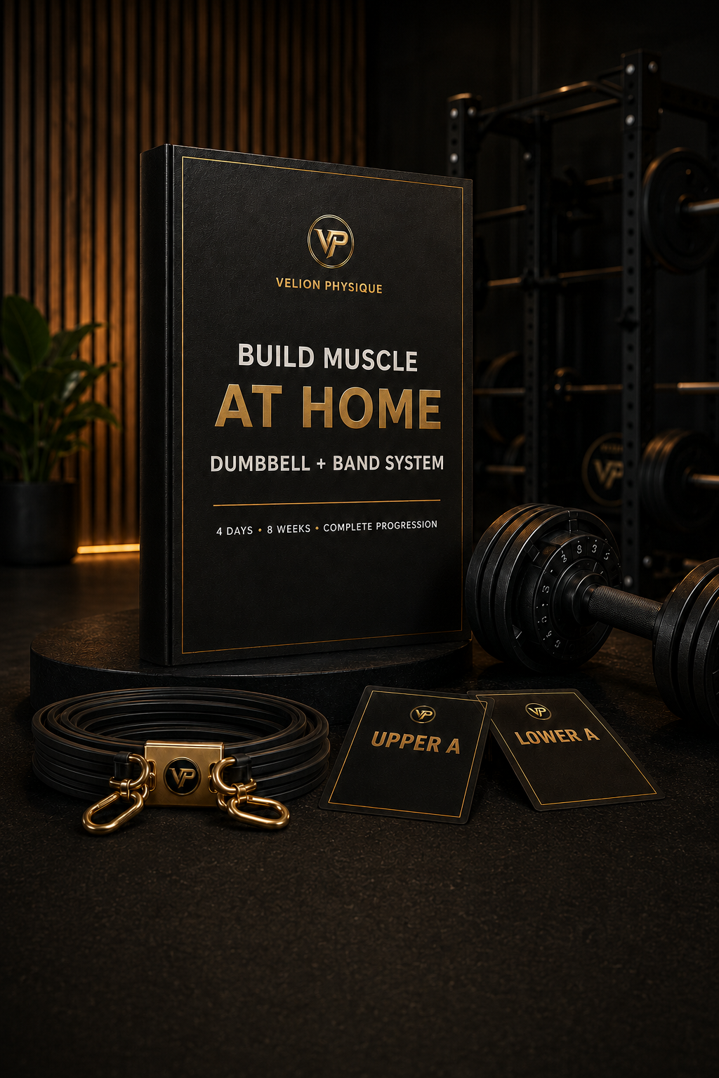 Build Muscle at Home: Complete Dumbbell & Band Training System