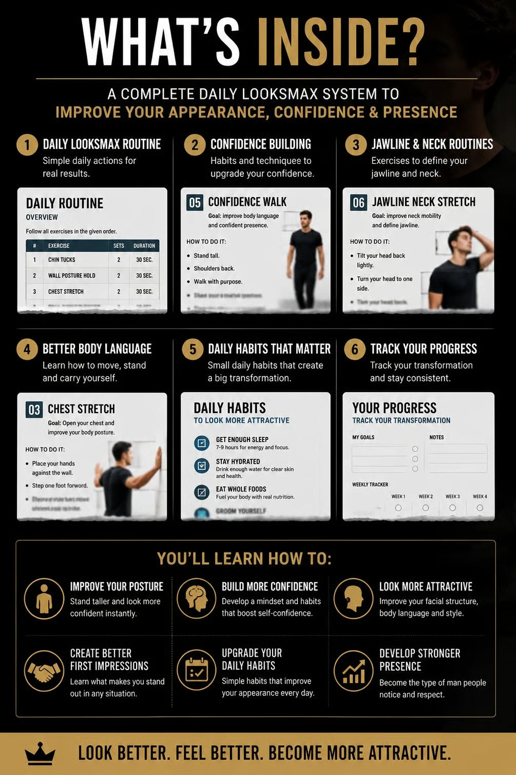 Become More Attractive / The Daily Looksmax Blueprint