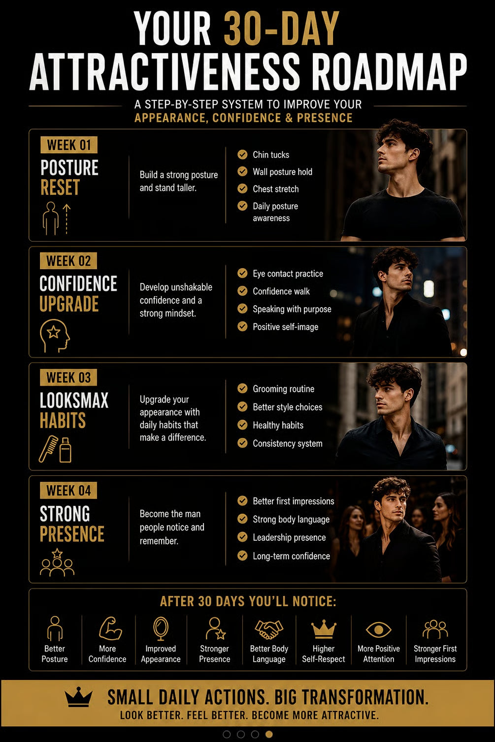 Become More Attractive / The Daily Looksmax Blueprint
